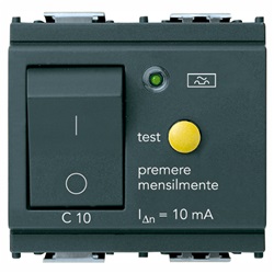 Interruttore MTDiff.1P+N C10 10mA grigio