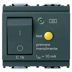Interruttore MTDiff.1P+N C16 10mA grigio