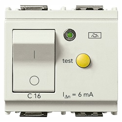 Interruttore MTDiff.1P+N C16 6mA bianco