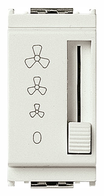 Commutatore a slitta 1P 6(2)A bianco