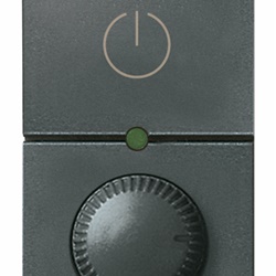 Dimmer universale 230V rotativo grigio per lampade incandescenza, LED, CFL, trasformatori elettronici controllo luminosità integrato