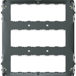 Supporto 18 moduli con viti per scatola incasso o parete grigio