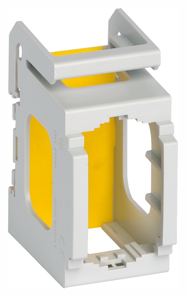 Supporto 1 modulo installazione guida DIN 60715 TH35 grigio RAL 7035