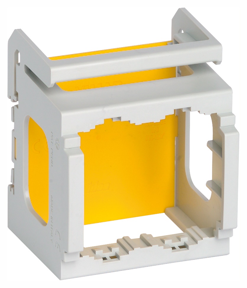 Supporto 2 moduli 17,5 mm per installazione su guida DIN 60715 TH35 grigio RAL 7035
