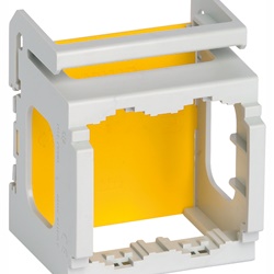 Supporto 2 moduli 17,5 mm per installazione su guida DIN 60715 TH35 grigio RAL 7035