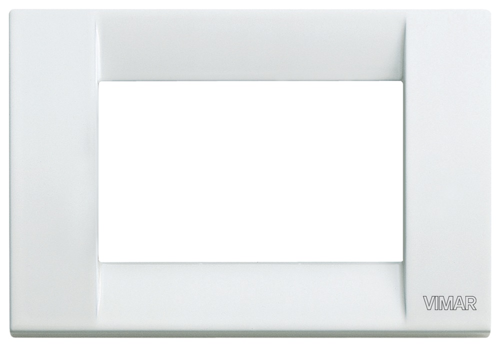 Placca Classica 3 Moduli Metallo Pressofuso Bianco Uso Elettrico