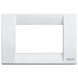 Placca Classica 3 Moduli Metallo Pressofuso Bianco Uso Elettrico