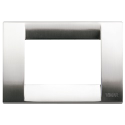 Placca Classica 3 moduli nichel spazzolato Idea 