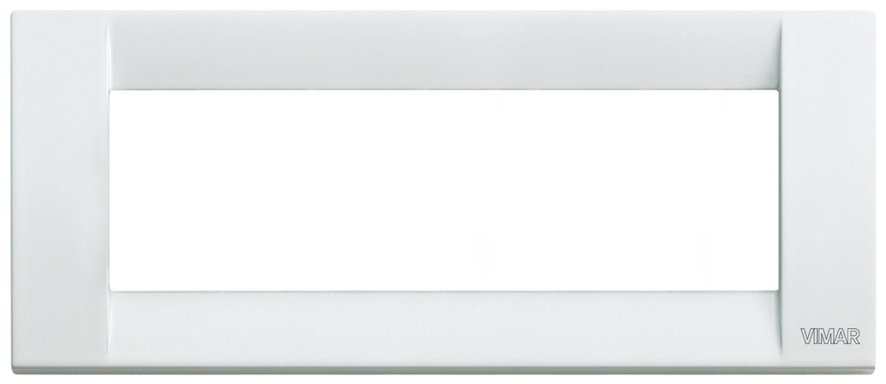 Placca Classica 6 Moduli Metallo Pressofuso Bianco per Impianti Elettrici