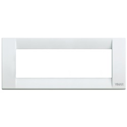 Placca Classica 6 Moduli Metallo Pressofuso Bianco per Impianti Elettrici