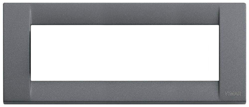 Placca Classica 6 Moduli Metallo Pressofuso Ardesia Per Impianti Elettrici