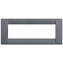 Placca Classica 6 Moduli Metallo Pressofuso Ardesia Per Impianti Elettrici