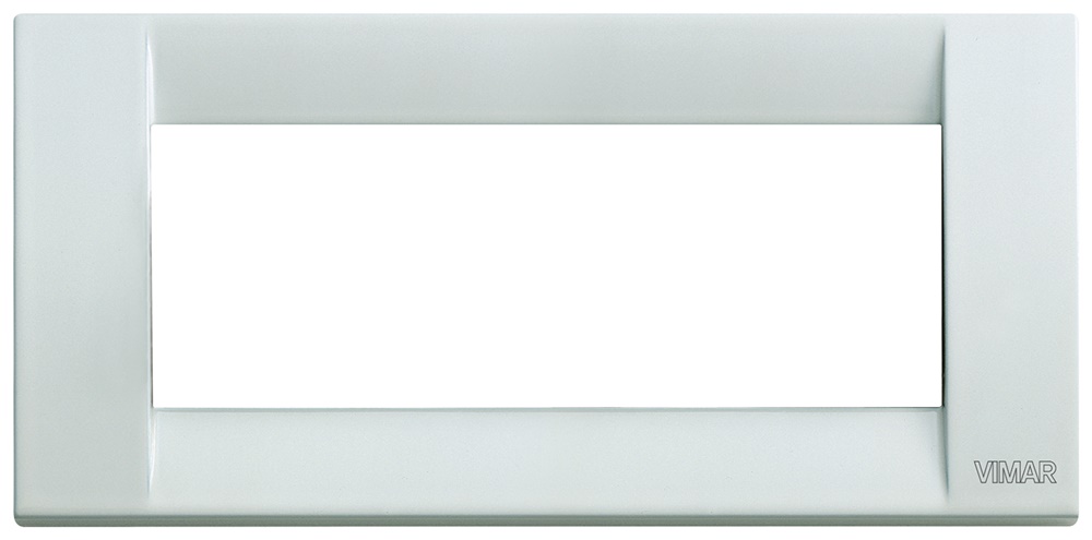 Placca Classica 5 Moduli Tecnopolimero Bianco Brillante per Impianti Elettrici