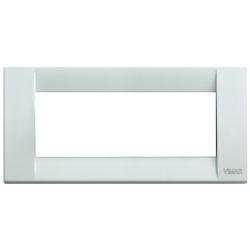 Placca Classica 5 Moduli Tecnopolimero Bianco Brillante per Impianti Elettrici
