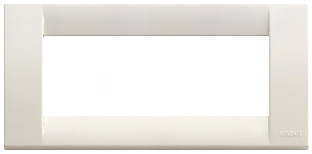 Placca classica 5 moduli tecnopolimero bianco per installazioni elettriche