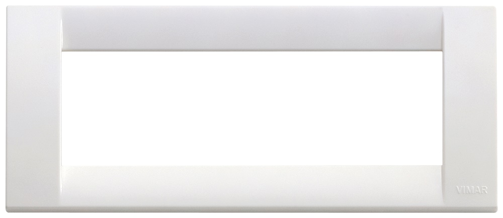 Placca Classica 6 Moduli Tecnopolimero Bianco Brillante per Impianti Elettrici