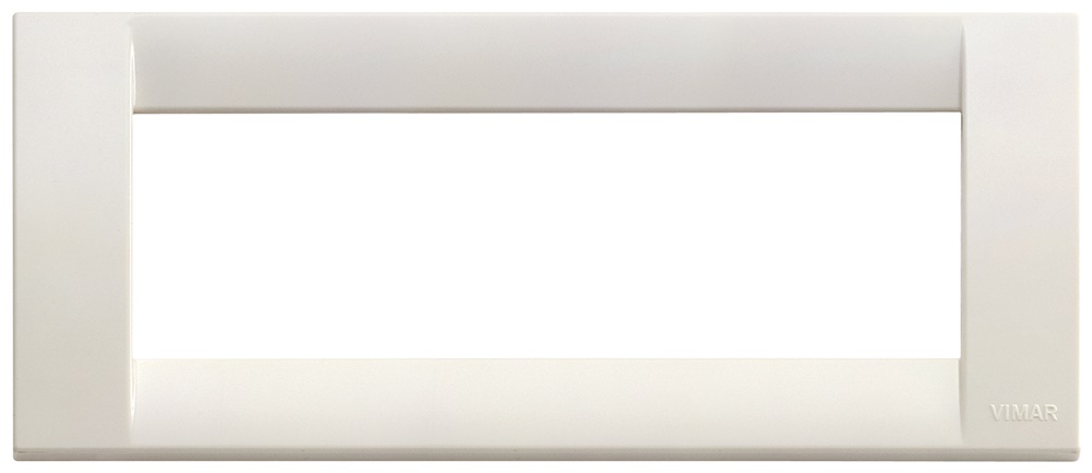 Placca Classica 6 Moduli Tecnopolimero Bianco per Impianti Elettrici