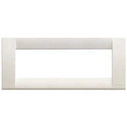 Placca Classica 6 Moduli Tecnopolimero Bianco per Impianti Elettrici