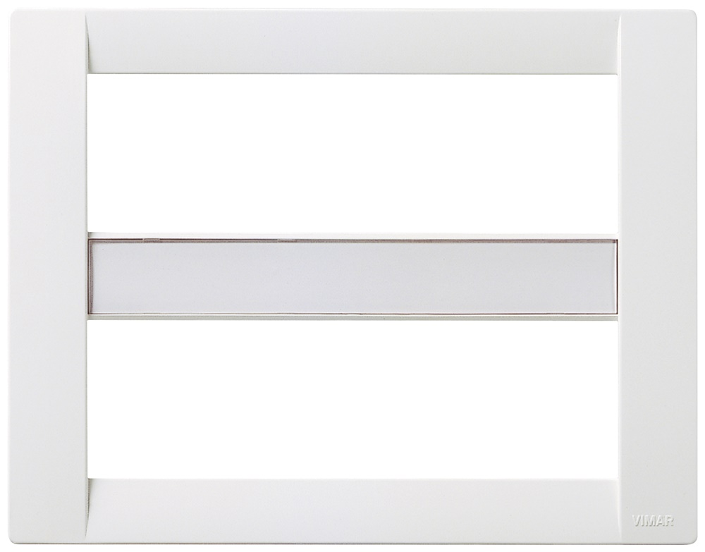 Placca Classica 12 moduli tecnopolimero bianco brillante per installazioni elettriche