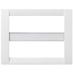 Placca Classica 12 moduli tecnopolimero bianco brillante per installazioni elettriche