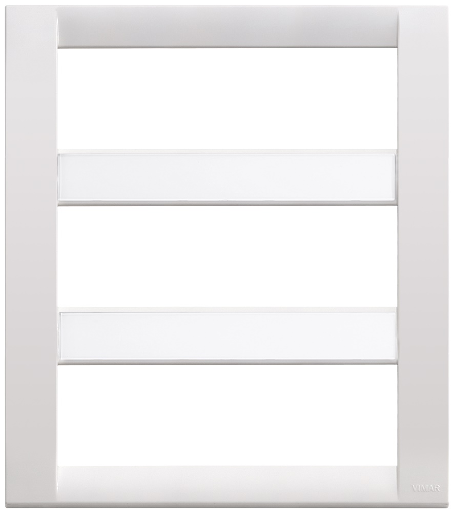 Placca Classica 18 moduli tecnopolimero bianco brillante per installazioni elettriche
