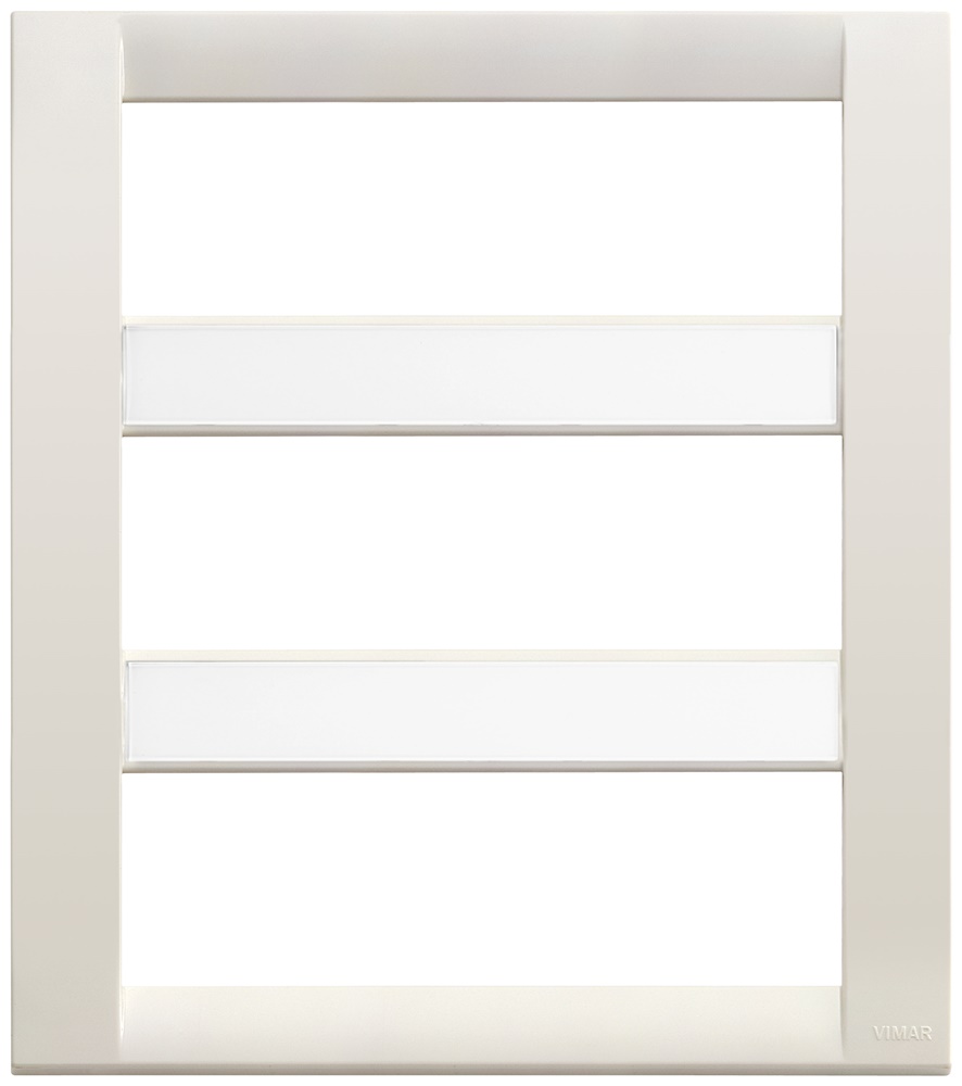 Placca Classica 18 moduli tecnopolimero bianco per impianti elettrici