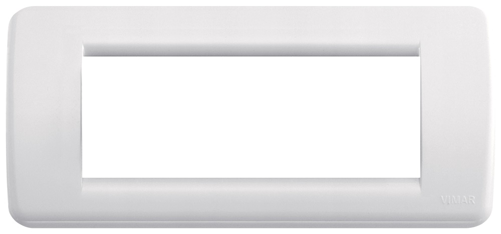 Placca Rondò 5 moduli bianco tecnopolimero per installazioni elettriche interne