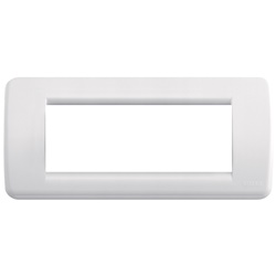 Placca Rondò 5 moduli bianco tecnopolimero per installazioni elettriche interne