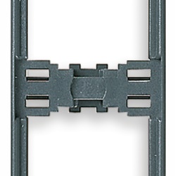 Supporto 2 moduli sovrapposti con viti per installazione su pannelli grigio