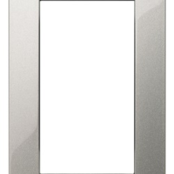 Placca Classica 1 Modulo Metallo Pressocolato Argento Metallizzato Pannelli