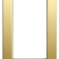 Placca classica 1 modulo metallo pressofuso oro lucido per pannelli elettrici