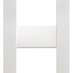 Placca classica 2 moduli metallo pressofuso bianco per pannelli