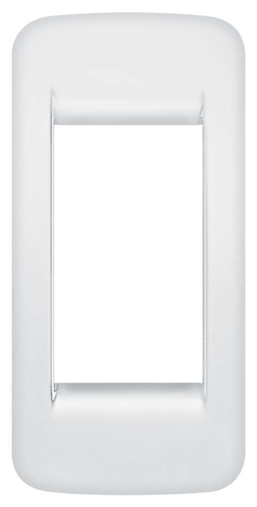 Placca Rondò 1 modulo metallo pressofuso bianco per pannelli elettrici