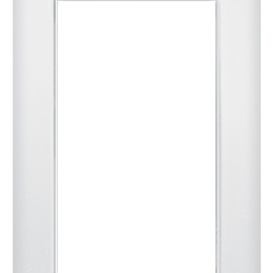 Placca Rondò 1 modulo metallo pressofuso bianco per pannelli elettrici