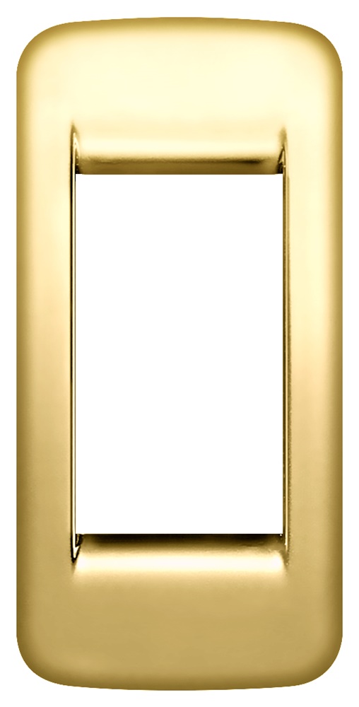 Placca Rondò 1 modulo metallo pressofuso oro lucido per pannelli