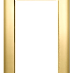 Placca Rondò 1 modulo metallo pressofuso oro lucido per pannelli