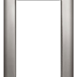 Placca Rondò 1 modulo metallo pressofuso nichel spazzolato per pannelli