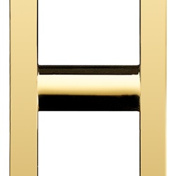 Placca Rondò 2 moduli metallo pressofuso oro lucido per pannelli elettrici