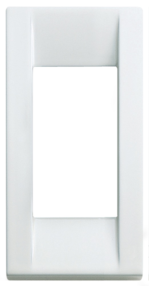 Placca classica 1 modulo tecnopolimero bianco brillante per pannelli