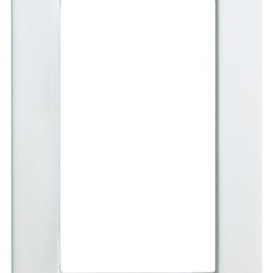 Placca classica 1 modulo tecnopolimero bianco brillante per pannelli