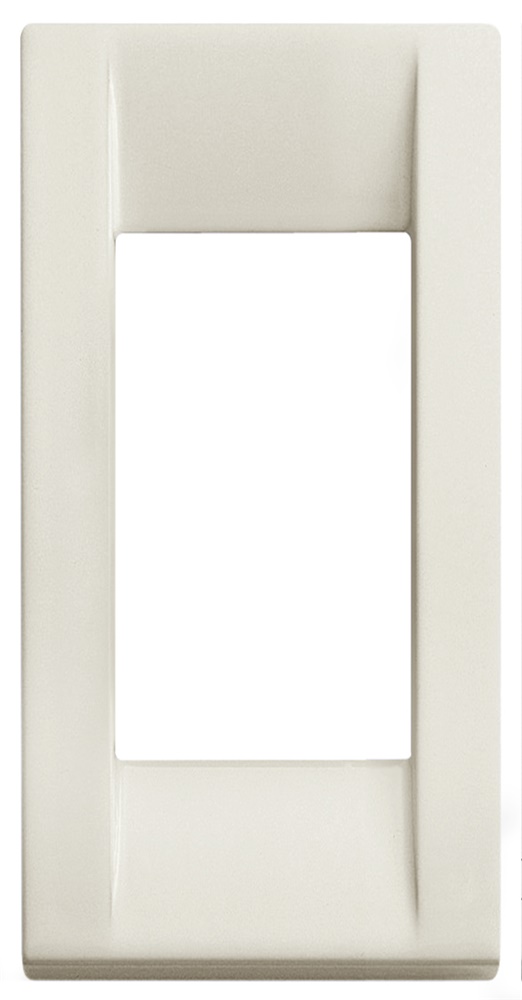 Placca classica 1 modulo tecnopolimero bianco per pannelli Idea