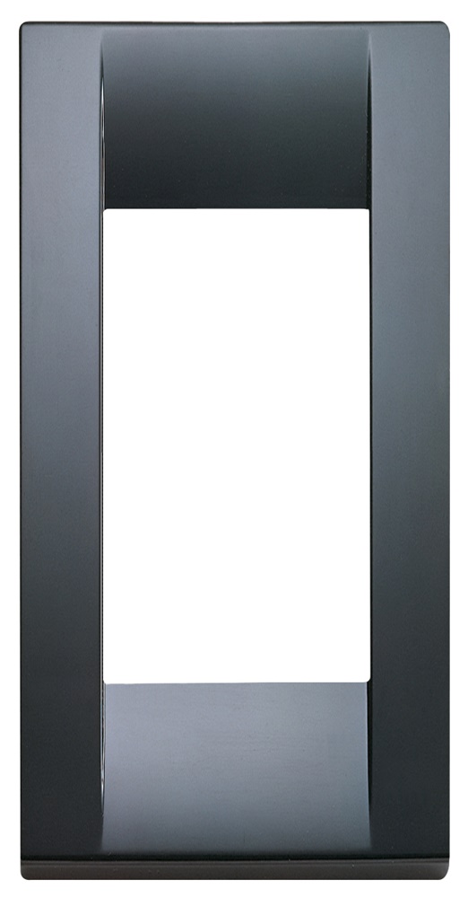 Placca Classica 1 Modulo Tecnopolimero Grigio Grafite per Pannelli