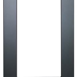 Placca Classica 1 Modulo Tecnopolimero Grigio Grafite per Pannelli
