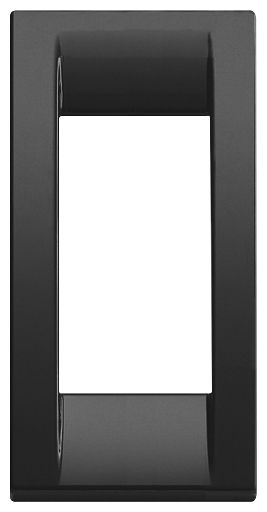 Placca classica 1 modulo tecnopolimero nero per pannelli elettrici