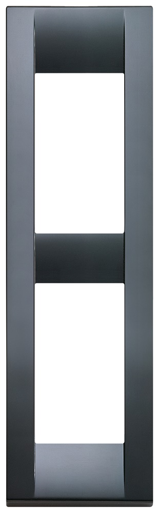 Placca Classica 2 Moduli Tecnopolimero Grigio Grafite per Pannelli