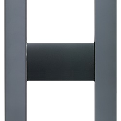 Placca Classica 2 Moduli Tecnopolimero Grigio Grafite per Pannelli
