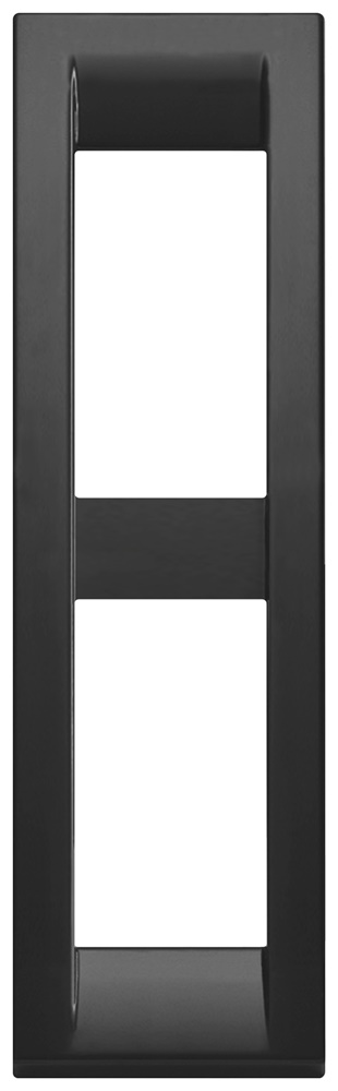 Placca Classica 2 Moduli Tecnopolimero Nero per Pannelli