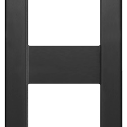 Placca Classica 2 Moduli Tecnopolimero Nero per Pannelli