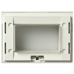 Supporto IP55 3 moduli bianco con coperchio e membrana elastica per scatole da incasso