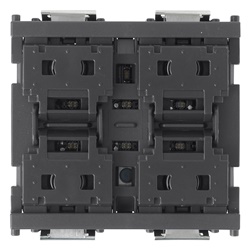 Comando quattro pulsanti indipendenti KNX grigio 2 moduli per automazione casa
